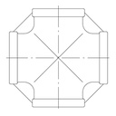 ISO4144- Cruz Hembra BSP en AISI316