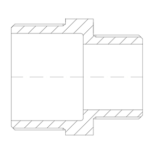 ISO4144- Niple reduccion BSP en AISI316