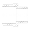 ISO4144- Niple reduccion BSP en AISI316