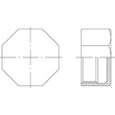 ISO4144- Tapa hexagonal BSP en AISI316