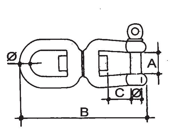 Destorcedor Ojo / Horquilla en AISI316