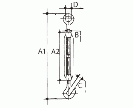 Tensores Ojo / Gancho en AISI316