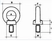 Cáncamo Macho en AISI316