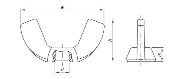DIN315 - Tuerca mariposa en HIERRO