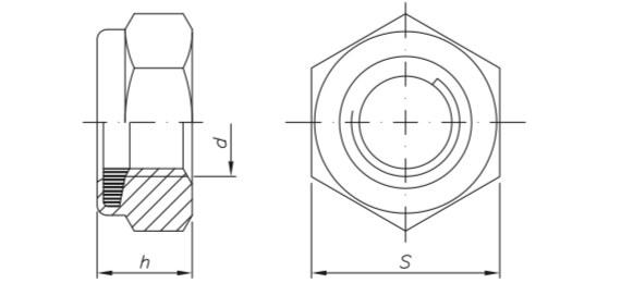 DIN985 - Tuerca Autofrenante MB en HIERRO