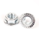 Tuerca Flange Moleteada Zinc Plateado en HIERRO