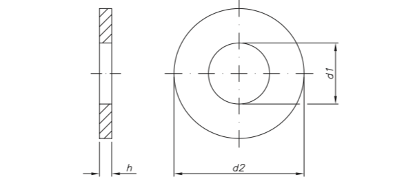 Arandela Plana Estampada en BRONCE