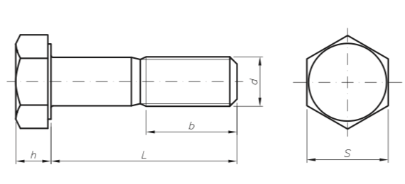 Bulón Hexagonal en AISI304