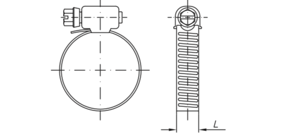 Abrazadera Tipo Cremallera en AISI304