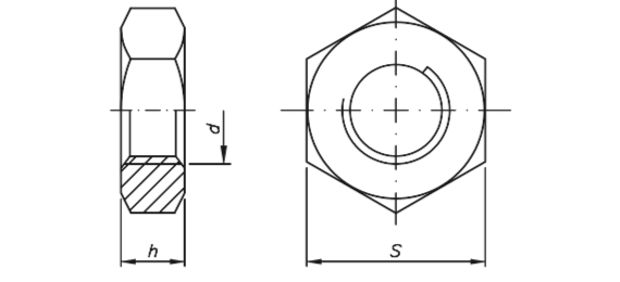 DIN439 - Tuerca Baja en AISI304