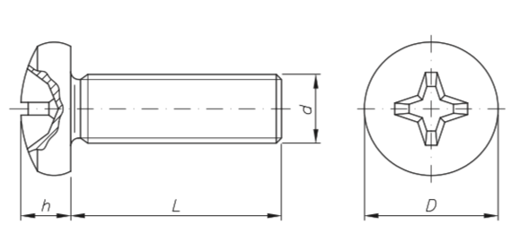 DIN7985 - Tornillo Cabeza Fijadora en AISI304