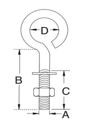 Gancho Cerrado en AISI304