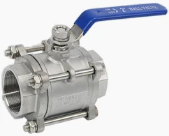 Valvula Esferica PN25 / 3pz / NPT / PTFE en AISI316