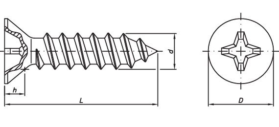 Parker Cabeza Frezada en AISI316