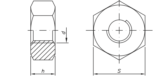 Tuerca Pesada en AISI316