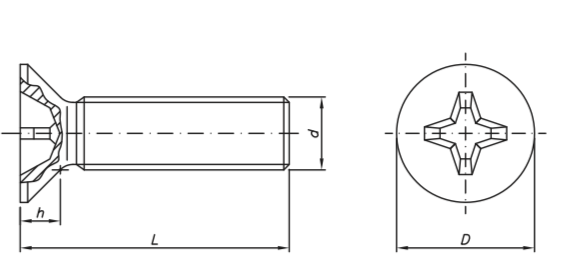 Tornillo Cabeza Frezada en AISI316