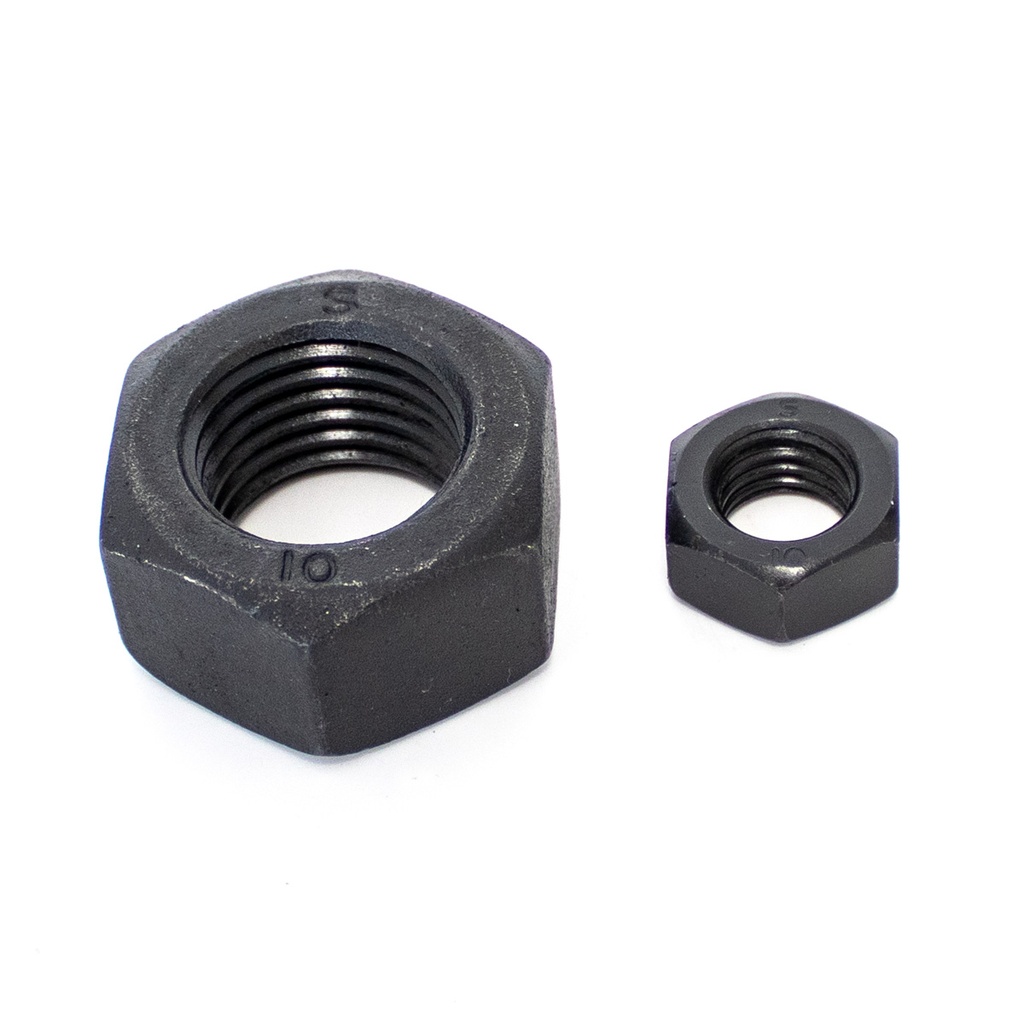 Tuerca Clase10/Gr.8 en ACERO TEMPLADO