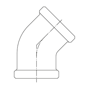 ISO4144- Codo 45°H-H BSP en AISI316