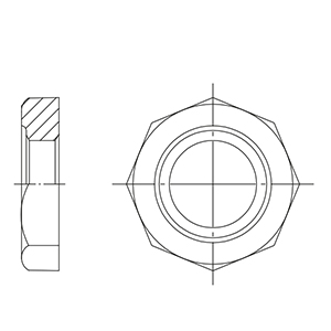 ISO4144- Tuerca Hexagonal BSP en AISI316