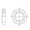 ISO4144- Tuerca Hexagonal BSP en AISI316