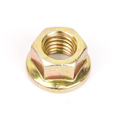 DIN6923- Tuerca Flange Moleteada MA Zinc Dorado en HIERRO