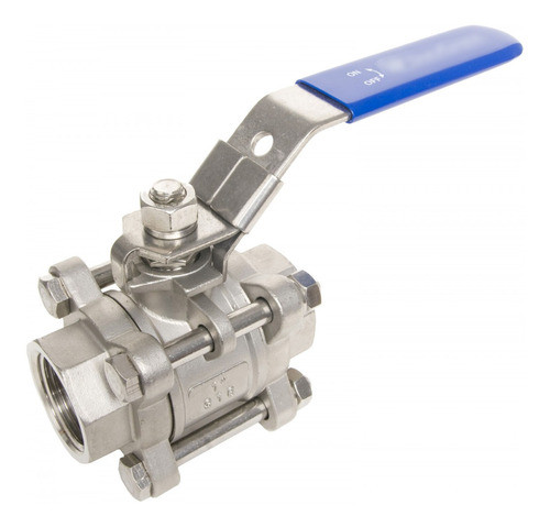 Válvula Esférica PN25 / 3pz / BSP / PTFE en AISI316