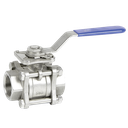 Válvula Esférica PN25 en AISI316 / 3pz / BSP / ACTUADOR / PTFE